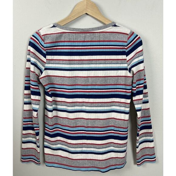 Anthropologie Postmark Juliette Striped Raglan Top Size Small Cotton Stretch Wms - Picture 2 of 5